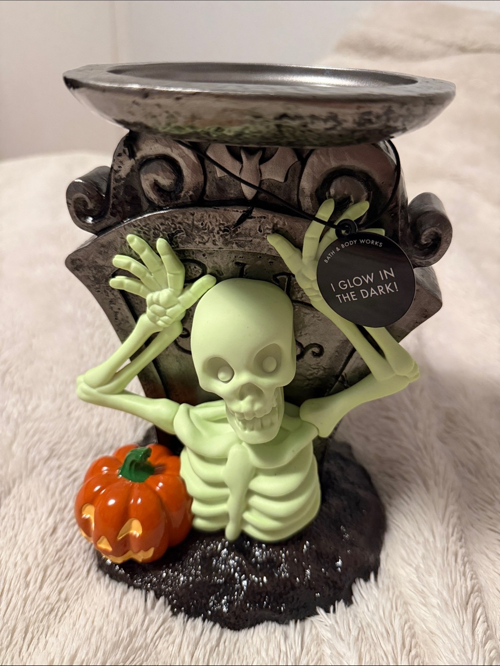 Bath & Body Works Glow-in-the-dark Skeleton Pedestal